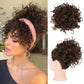 Hot saleShort and curly hairpiece Chignon with elasticated drawstring