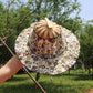 Bamboo Foldable Hand Fan Sun Hat Free Shipping