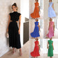 🌴 Rochie Midi cu Talie Decupată și Buzunare pentru Vacanță