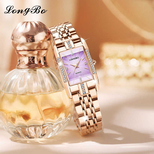 Biaotic@New ladies simple waterproof watch watch fashion square diamond set watch