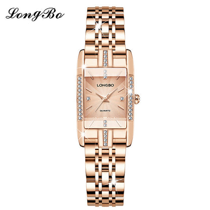 Biaotic@New ladies simple waterproof watch watch fashion square diamond set watch