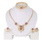 Elegant Ladies Red Flower Rhinestone Jewelry Set