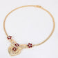 Elegant Ladies Red Flower Rhinestone Jewelry Set