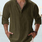 🔥Men's linen casual long-sleeved shirt