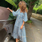 💖 Rochie Maxi Elegantă cu Mâneci Puff și Imprimat Floral pentru Femei