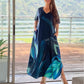 👗 Rochie cu mânecă scurtă imprimată