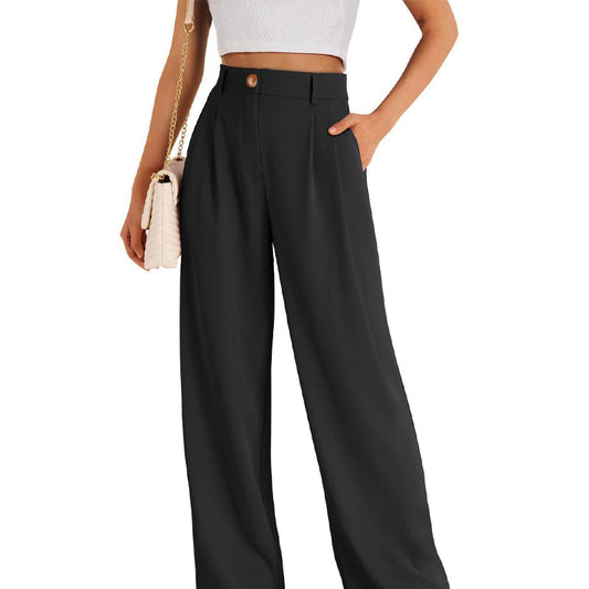 🌸Pantaloni pentru femei cu talie înaltă și picior drept👖