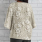 ✨Tricou lejer cu mâneci 3/4 cu imprimeu floral 3D