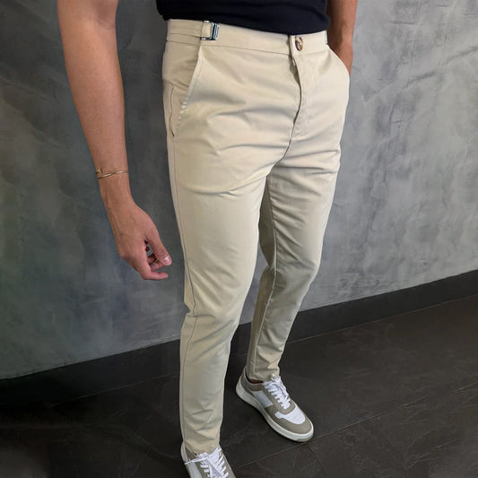 💖👖Pantaloni slim fit pentru bărbați, cu talie elastică