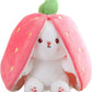 🍓🍓Strawberry Bunny Transformed into Little Rabbit🎀 Fruit Doll Plush Toy🐰🐰